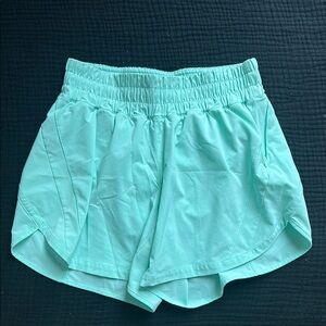 Lululemon Mint Green running Shorts